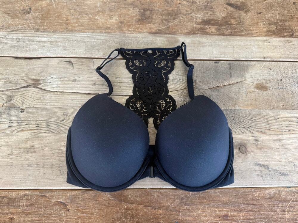 Victoria's Secret Black Lace 32DD Body by Victoria Perfect Shape Racerback Bra